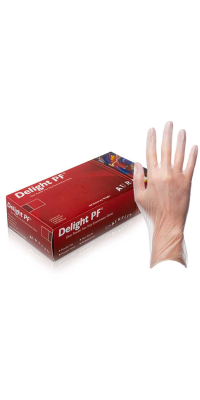 Red Box of 100pc Vinyl Gloves